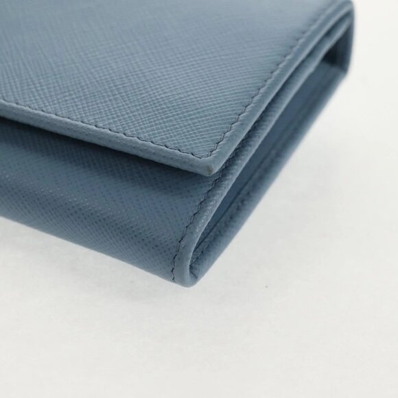 PRADA Long Wallet Safiano leather Light Blue Auth 146803V - Picture 5 of 16